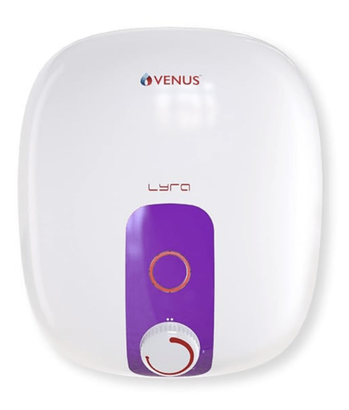 Venus Lyra 10R 10-Litre Storage Water Heater (White/Purple, BEE Star Rating - 5 Stars) | Porcelain Enamel Glass Lined Tank | Guarantee - 7 years on Inner Tank.